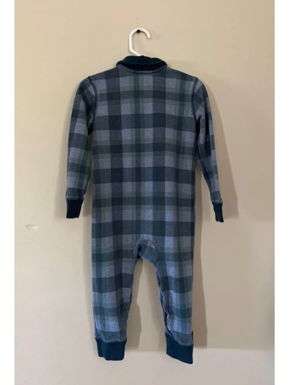 Tea Collection Infant Size 18-24 Months Blue Green One Piece Long Sleeve Pajamas